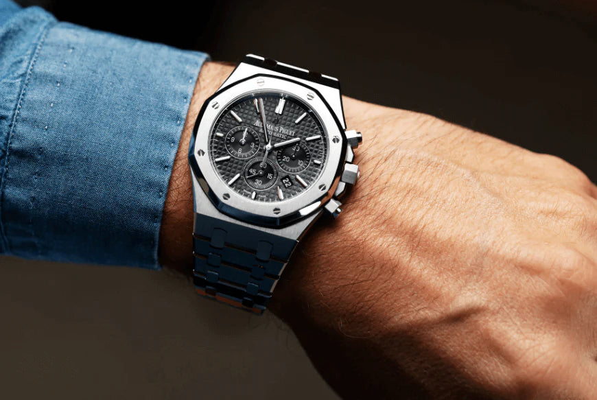 Montre Homme Audemars Royal Oak Fond Noir Chronographe 41mm