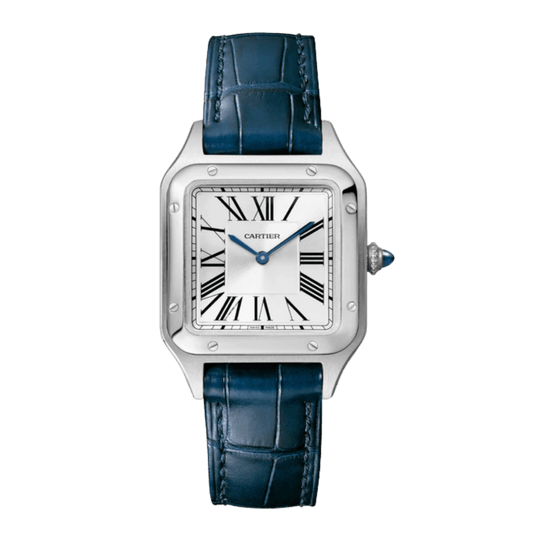 Cartier Santos Bleu marine/ Petit modèle