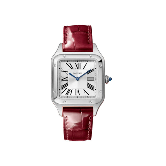 CARTIER SANTOS-DUMONT / Petit modèle bordeaux